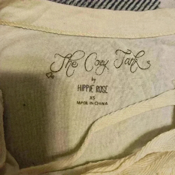 Hippie Rose The Cozy Tank Womens Light Yellow Tank Top Size XS - Picture 4 of 9